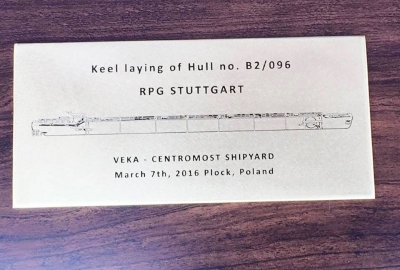 Uroczyste położenie stępki w Płockiej Stoczni Rzecznej