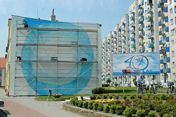 Mural na 40-lecie Polferries