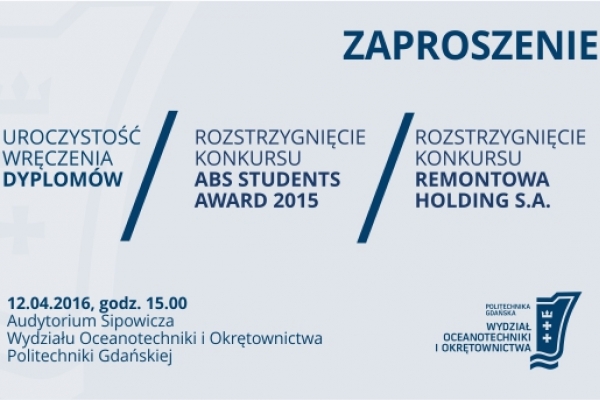 Uroczystość wręczenia dyplomów na WOiO PG