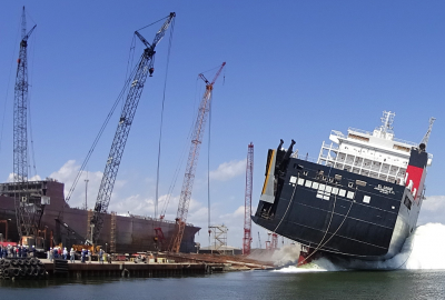 Zwodowano pierwszą z dwóch nowatorskich jednostek Crowley'a [VIDEO]