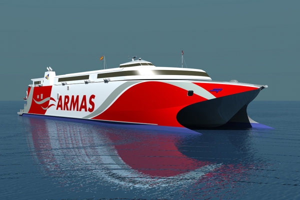 Incat zaprojektuje i zbuduje szybki, pasażersko-samochodowy katamaran