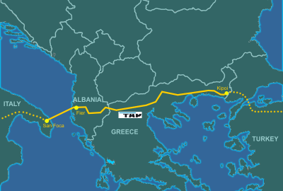 Rosyjskie media: Włosi proponują Gazpromowi wykorzystanie gazociągu TAP...