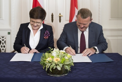 Fot.: KPRM / P. Tracz Premierzy Polski i Danii podpisali memorandum w sprawie gazociągu Baltic Pipe