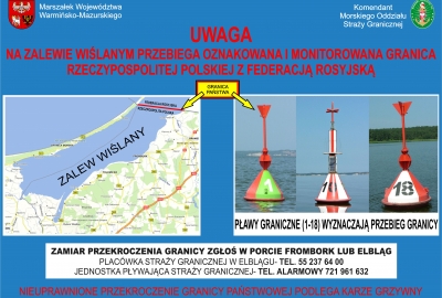 Uwaga! Granica państwowa na Zalewie Wiślanym