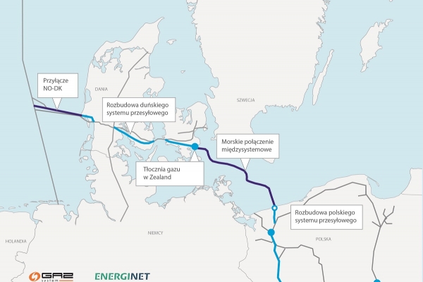Naimski: koszt budowy gazociągu Baltic Pipe wyniesie ok. 1,7 mld euro