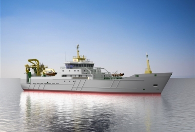 Wizualizacja statku rybackiego dla Havyard Ship Technology (Ilustr.: MS TFI SA)