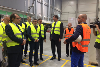 Szef resortu z wizytą w Śląskim Centrum Logistyki w Gliwicach