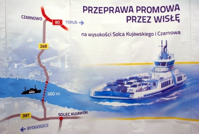 Powstanie przeprawa promowa na Wiśle między Toruniem i Bydgoszczą