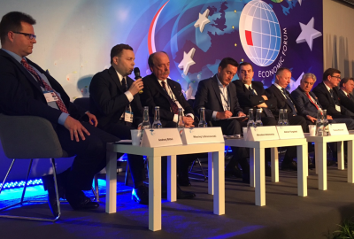 Prezes zarządu PKP CARGO Maciej Libiszewski aktywnie uczestniczył 6 września br. w programie drugiego dnia XXVII Forum Ekonomicznego w Krynicy (Fot.: PKP CARGO / Twitter) Prezes PKP CARGO na Forum Ekonomicznym w Krynicy