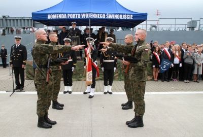 Uroczysta przysięga wojskowa w 8. Flotylli Obrony Wybrzeża