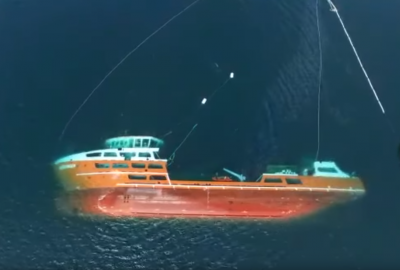 Zatonął zbudowany w tym roku statek do transportu ryb [VIDEO]