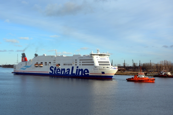 Instalacja scrubbera na promie Stena Scandinavica w stoczni Remontowa SA