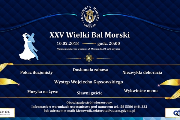 Akademia Morska w Gdyni zaprasza na Wielki Bal Morski