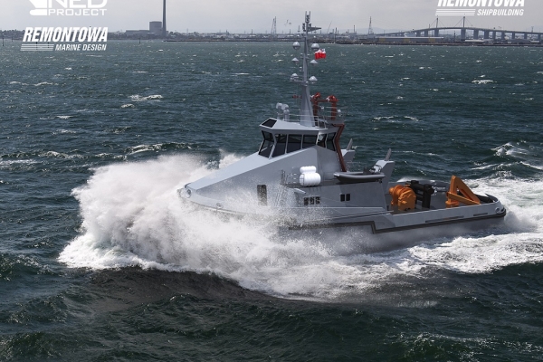 Położenie stępki pod budowę nowoczesnego holownika w stoczni Remontowa Shipbuilding SA...