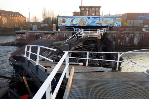 Uszkodzone wrota śluzy Kanału Kilońskiego zostaną usunięte