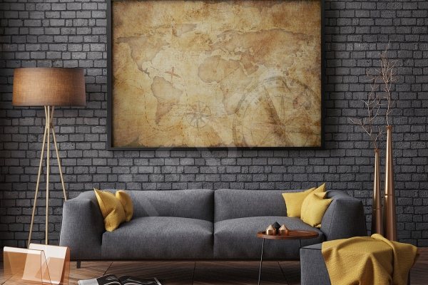 Plakat z mapą świata – dekoracja, która spodoba się nie tylko żeglarzowi