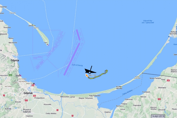 Zatonął kuter Hel 103 na północ od Wisłoujścia. Miał 8 ton paliwa w zbiorniku