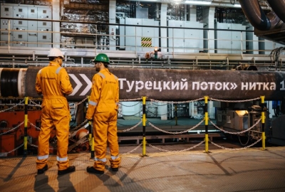 Gazprom: ukończono morski odcinek pierwszej nitki Tureckiego Potoku