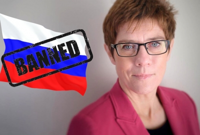 Kramp-Karrenbauer proponuje zakaz wpływania dla rosyjskich statków do po...