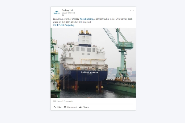 Nowy ''warszawski'' gazowiec LNG greckiego armatora