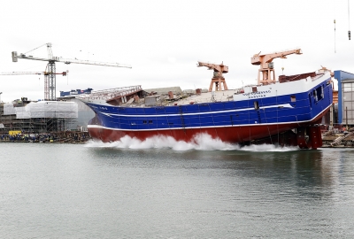 Efektowne wodowanie w stoczni Remontowa Shipbuilding [ZDJĘCIA, VIDEO]