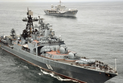 Rosyjski okręt Siewieromorsk przypłynął do bazy w Sewastopolu na Krymie...