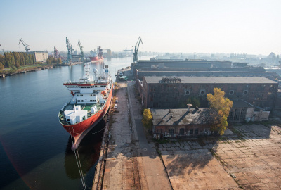 Zobacz panoramę terenów stoczniowych z żurawia!