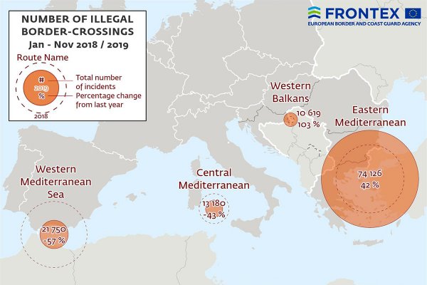 Frontex: spada liczba nielegalnych migrantów, którzy przedostają się do UE