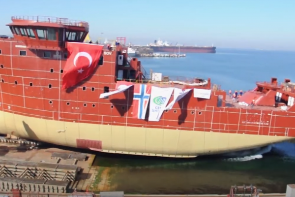 W stoczni Cemre zwodowano pierwszy z serii trzech statków typu SOV