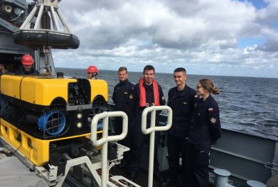 Praktyki podchorążych na pokładzie ORP Kormoran