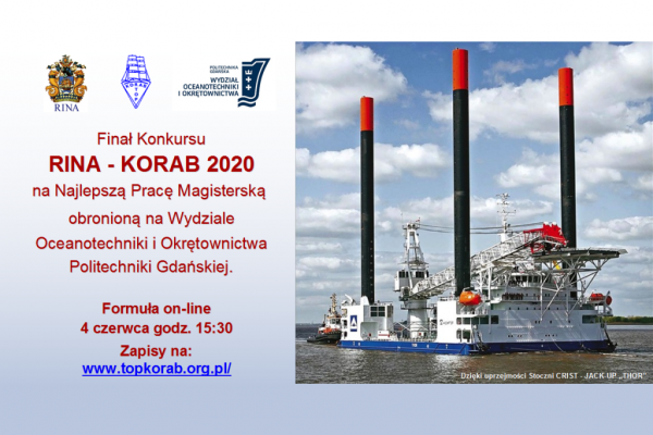 Finał Konkursu RINA-KORAB 2020 na najlepszą pracę magisterską