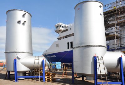 Scrubbery, tzw. płuczki spalin służące głównie do znacznego ograniczenia emisji tlenków siarki do atmosfery Płuczki spalin lepsze niż paliwo niskosiarkowe - wskazuje producent scrubberów