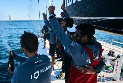 Załoga I love Poland I love Poland na mecie regat Rolex Middle Sea Race