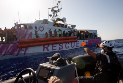 Fot.: Sea-Watch International / Twitter Statek ratunkowy Banksy'ego