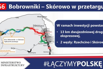 Przetarg na kolejny odcinek drogi ekspresowej S6 Przetarg na kolejny odcinek drogi ekspresowej S6