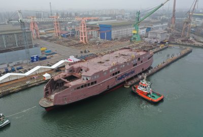 Remontowa Shipbuilding zwodowała czwarty prom dla BC Ferries [VIDEO]