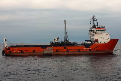 Sylur, statek przebudowany w Gdańskiej Stoczni Remontowa SA Lotos Petrobaltic przebadał dno pod morską farmę wiatrową