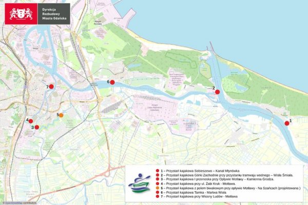 Budowa przystani kajakowych w Gdańsku