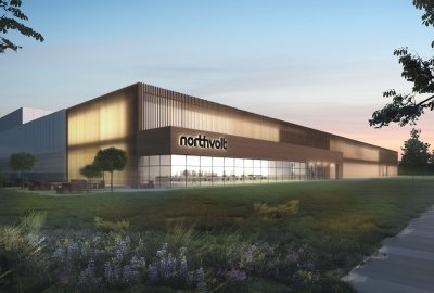 Wizualizacja fabryki (Wiz.: mat. pras. ARP SA) Northvolt zbuduje w Gdańsku największą w Europie fabrykę systemów magazynowania energii...