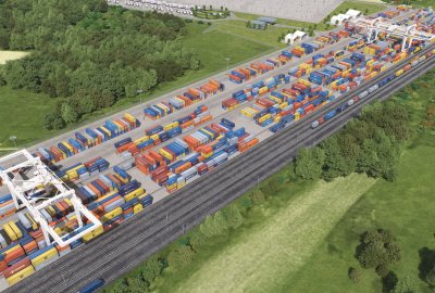 Wizualizacja terminalu kolejowego na Węgrzech (Wiz.: Metrans / Grubyi Viacheslav) Na Węgrzech powstanie terminal kolejowy
