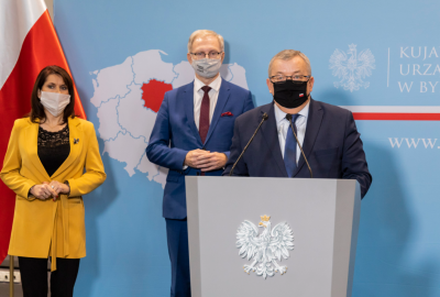 Wizyta robocza ministra infrastruktury Andrzeja Adamczyka w województwie kujawsko-pomorskim (Fot.: MI) Inwestycje infrastrukturalne w województwie kujawsko-pomorskim