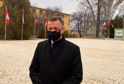 Szef MON Mariusz Błaszczak (Fot.: MON / Twitter) Błaszczak: okręty typu Miecznik będą budowane w Polsce