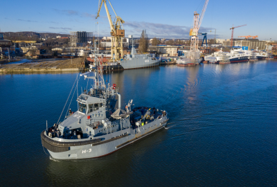 Remontowa Shipbuilding rozpoczęła próby morskie holownika H-3 Leszko [VIDEO]