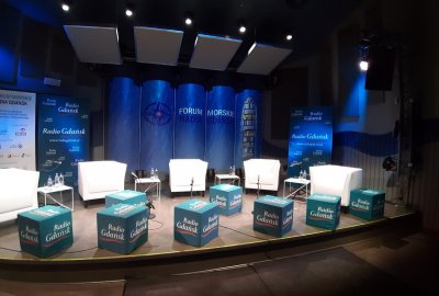 Debaty odbywają się w S3 Studiu Koncertowym im. Janusza Hajduna Radia Gdańsk. Fot.: Artur Kiełbasiński/Twitter Dziś finał FORUM MORSKIEGO Radia Gdańsk