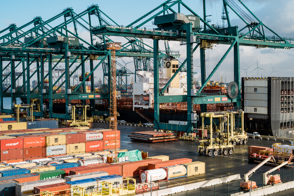 Odbiór kontenerów w porcie w Antwerpii na podstawie tożsamości cyfrowej 