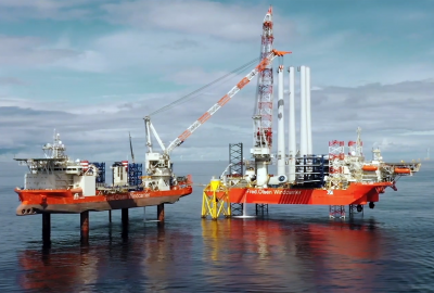 Fot.: EDP Renewables / https://www.youtube.com/watch?v=RYn8NOK7Ifw / screenshot Ruszyła produkcja energii z projektu Moray East będącego własnością Ocean Winds