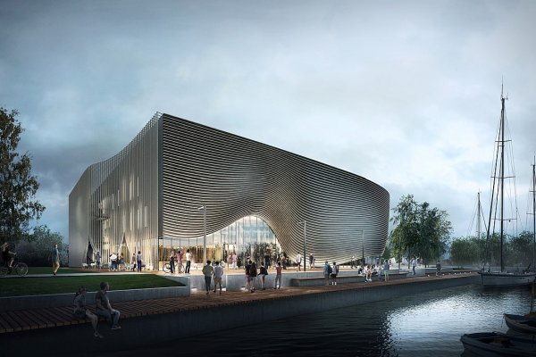 Kamień węgielny pod budowę Muzeum Archeologii Podwodnej i Rybołówstwa Bałtyckiego w Łeb...