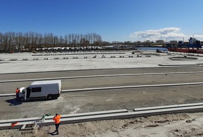 Fot.: ZMPSiŚ SA Półmetek budowy parkingu dla ciężarówek przy terminalu promowym w Świnoujściu
