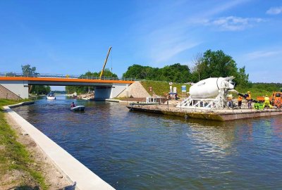 Prace remontowe przeprowadzane w ostatni weekend (Fot.: Wody Polskie) Kończą się prace remontowe na Kanale Grunwaldzkim