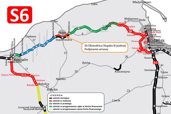 Nowe inwestycje na trasie S6 między Szczecinem i Trójmiastem